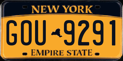 NY license plate GOU9291