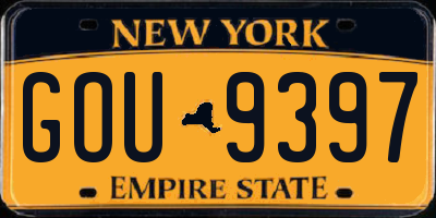 NY license plate GOU9397