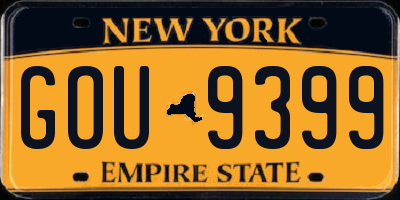 NY license plate GOU9399