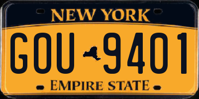 NY license plate GOU9401
