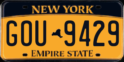 NY license plate GOU9429