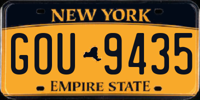 NY license plate GOU9435