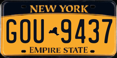 NY license plate GOU9437