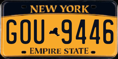 NY license plate GOU9446
