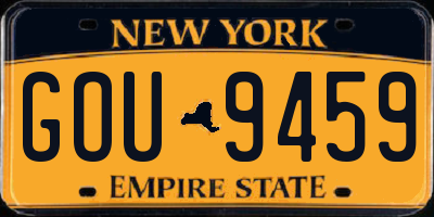 NY license plate GOU9459