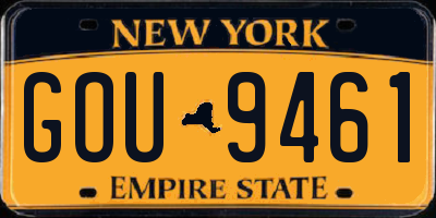 NY license plate GOU9461
