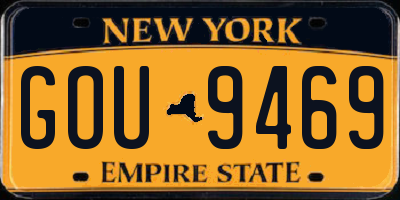 NY license plate GOU9469