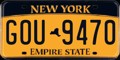 NY license plate GOU9470