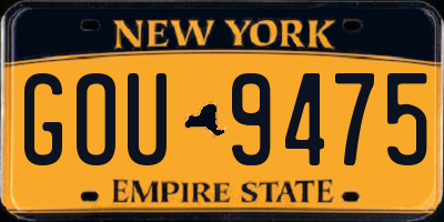 NY license plate GOU9475