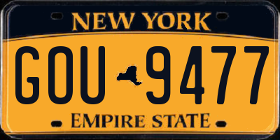 NY license plate GOU9477