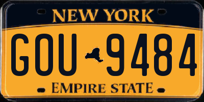 NY license plate GOU9484