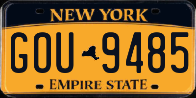 NY license plate GOU9485