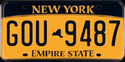 NY license plate GOU9487