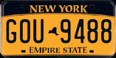 NY license plate GOU9488