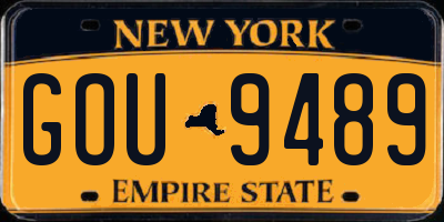 NY license plate GOU9489