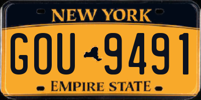 NY license plate GOU9491