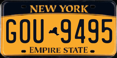 NY license plate GOU9495