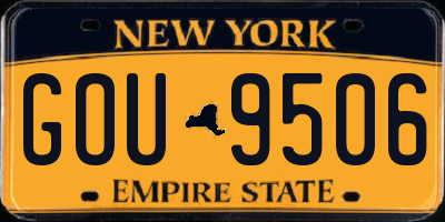 NY license plate GOU9506