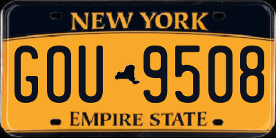 NY license plate GOU9508