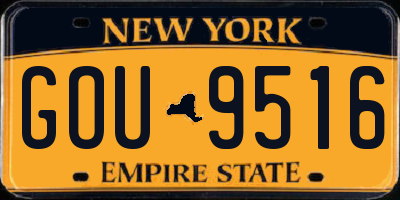 NY license plate GOU9516
