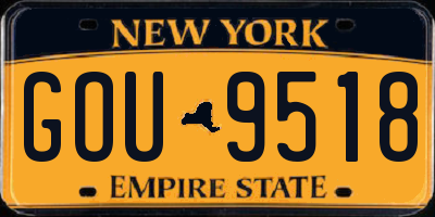NY license plate GOU9518