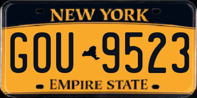 NY license plate GOU9523