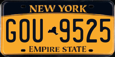 NY license plate GOU9525