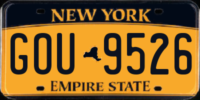 NY license plate GOU9526
