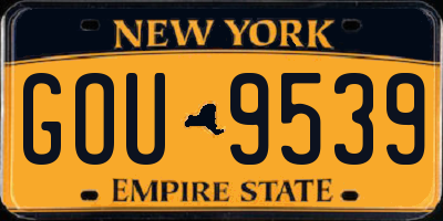 NY license plate GOU9539