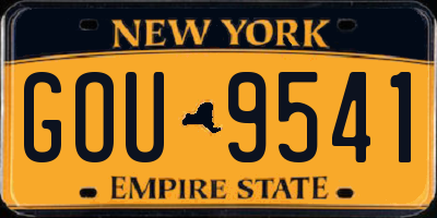 NY license plate GOU9541