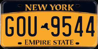 NY license plate GOU9544