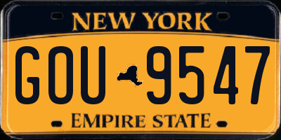 NY license plate GOU9547