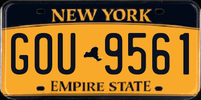NY license plate GOU9561