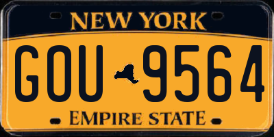 NY license plate GOU9564