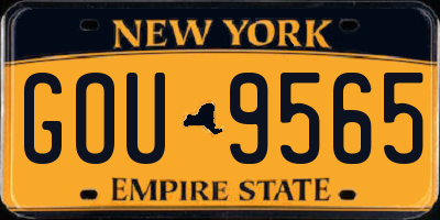 NY license plate GOU9565