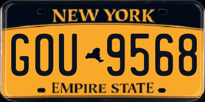 NY license plate GOU9568