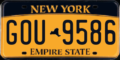 NY license plate GOU9586