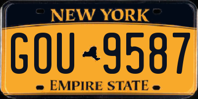 NY license plate GOU9587