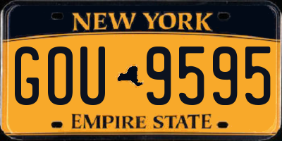 NY license plate GOU9595