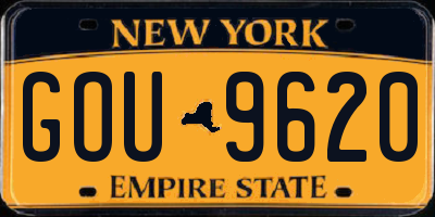 NY license plate GOU9620