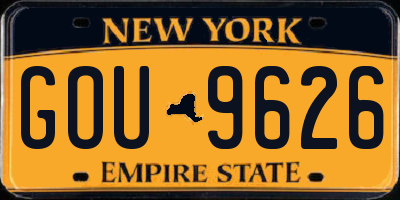NY license plate GOU9626