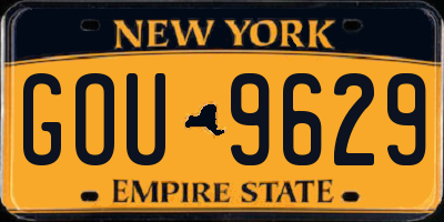 NY license plate GOU9629