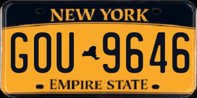 NY license plate GOU9646