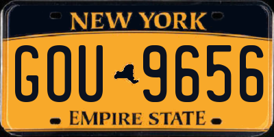 NY license plate GOU9656