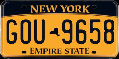 NY license plate GOU9658