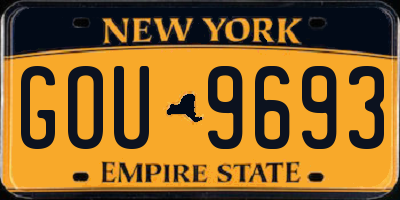 NY license plate GOU9693