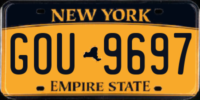 NY license plate GOU9697