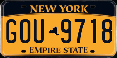 NY license plate GOU9718