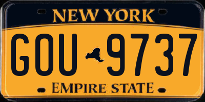 NY license plate GOU9737