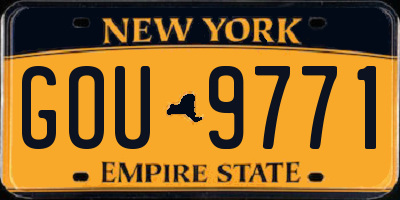 NY license plate GOU9771